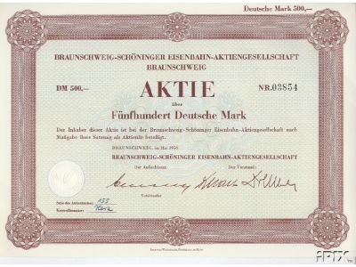 Aktie der BSE, 1956