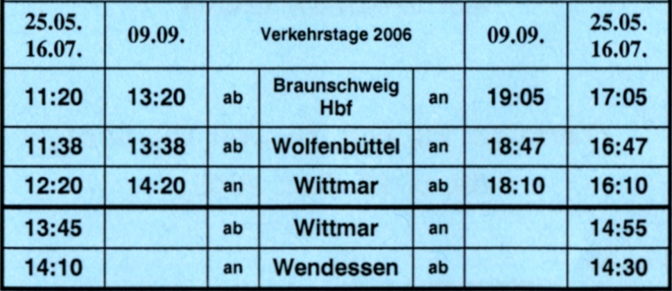 Fahrplan, 2006