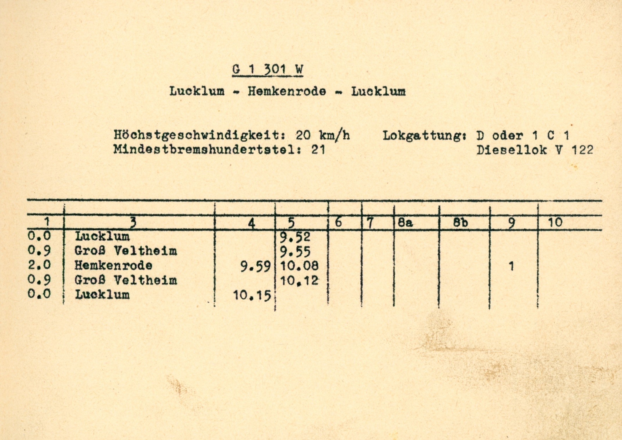 Buchfahrplan 1962