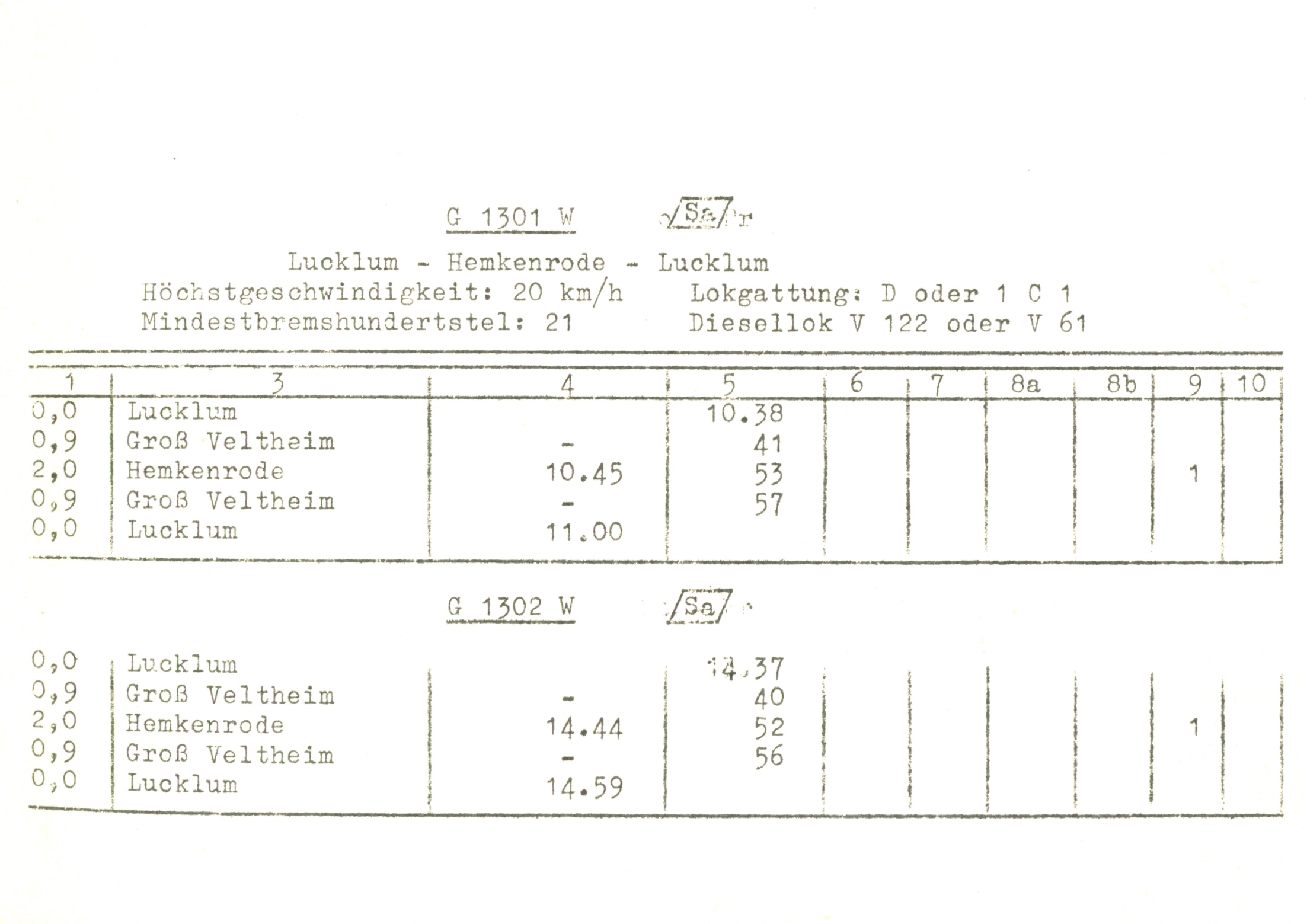 Buchfahrplan 1966