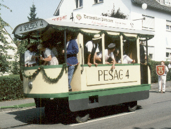 Nachbau eines Straenbahnwagens